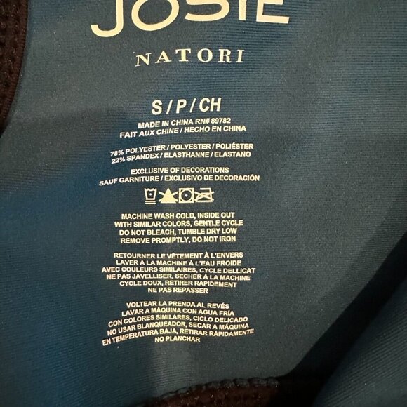 Josie Natori Womens Size S Jade Solstice Asymmetrical Cropped Top NWT - Picture 6 of 6